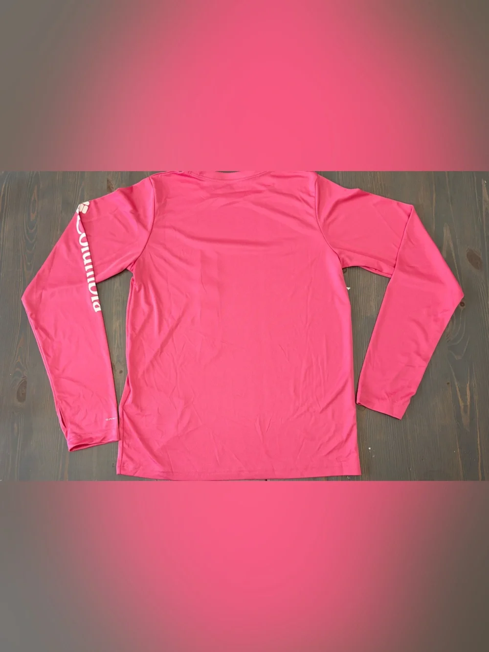 Columbia Hot Pink Long Sleeve  Shirt - Youth Large